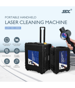100W 200W Portable Handheld Pulse Laser Cleaning Machine Trolley Case Fiber Laser Cleaner Metal Rust Remover